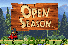 Open Season title screen for GameBoy Advance